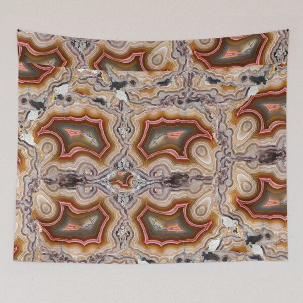 Item preview, Agate Mineral Pattern Orange and Red Geode Art designed and sold by ArtDesignTp.