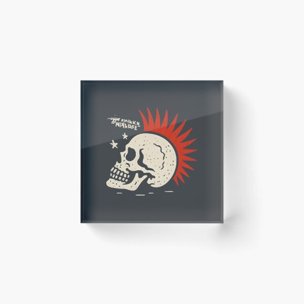 Item preview, Punk Rocker Skull  designed and sold by CreepyCornerArt.