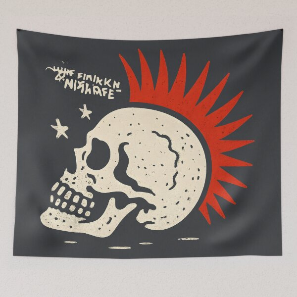 Item preview, Punk Rocker Skull  designed and sold by CreepyCornerArt.