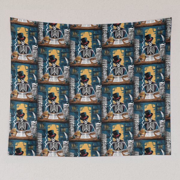 Item preview, One More Deadline Skeleton Writer Dark Humor designed and sold by Taans-Creation.