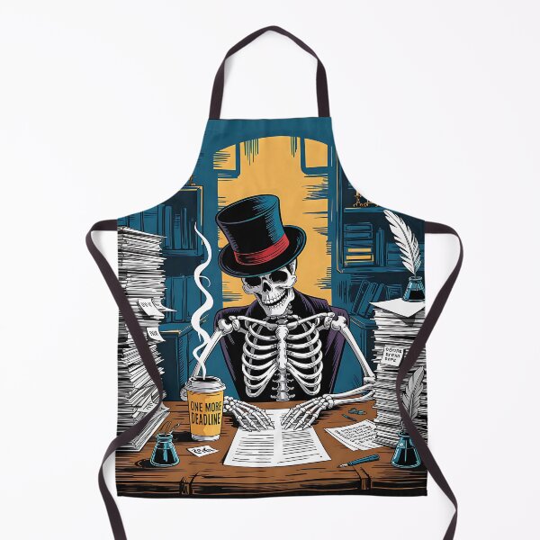 Item preview, One More Deadline Skeleton Writer Dark Humor designed and sold by Taans-Creation.