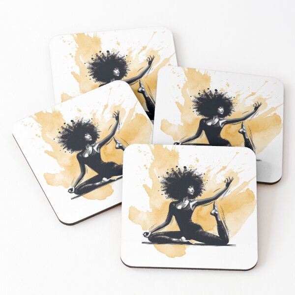 Item preview, Afro Girl in a Yoga Workout 1 designed and sold by Made-by-Gus.