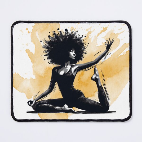 Item preview, Afro Girl in a Yoga Workout 1 designed and sold by Made-by-Gus.
