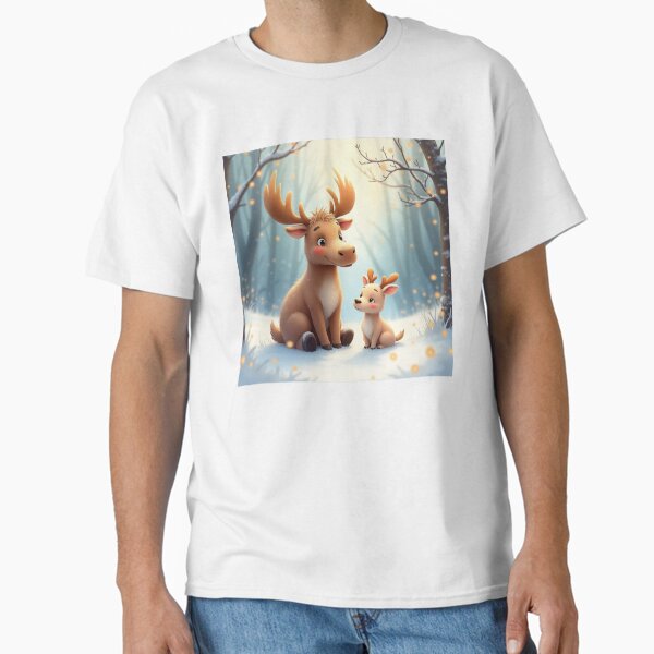 A cute moose and winter Classic T-Shirt
