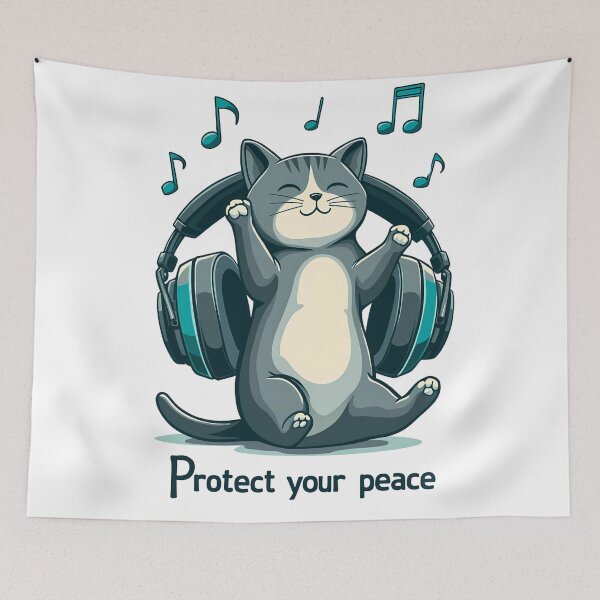 Item preview, Cat Peace designed and sold by VibeTCreations.