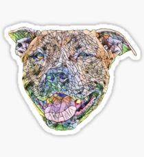Staffordshire Bull Terrier Face Sticker