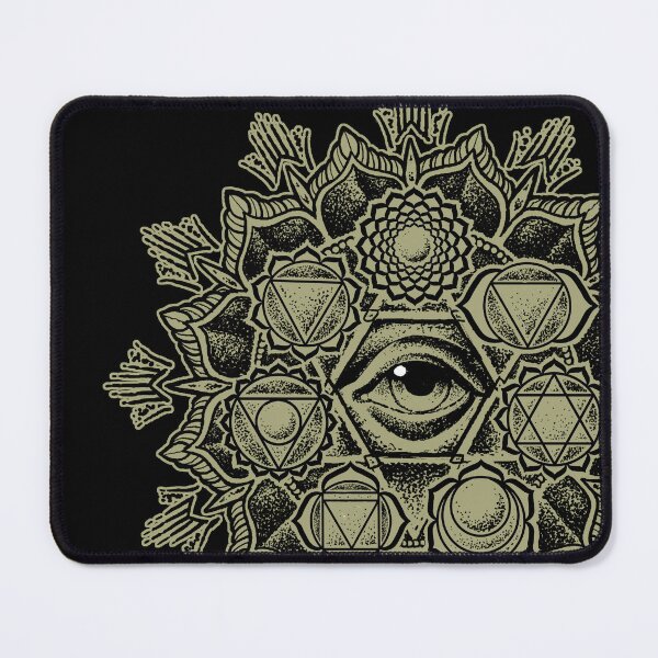 Item preview, Anahata Seven Chakra Flower Mandala - Black gold designed and sold by Roberto Jaras Lira.