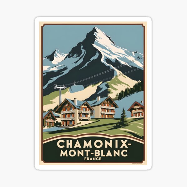 Aperçu de l'œuvre Un voyage vintage à Chamonix-Mont-Blanc - France créée et vendue par GoodOldVintage.