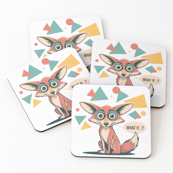 Item preview, Thinking Red Fox With Big Eyes Abstract Composition designed and sold by SurrealArtSzysz.