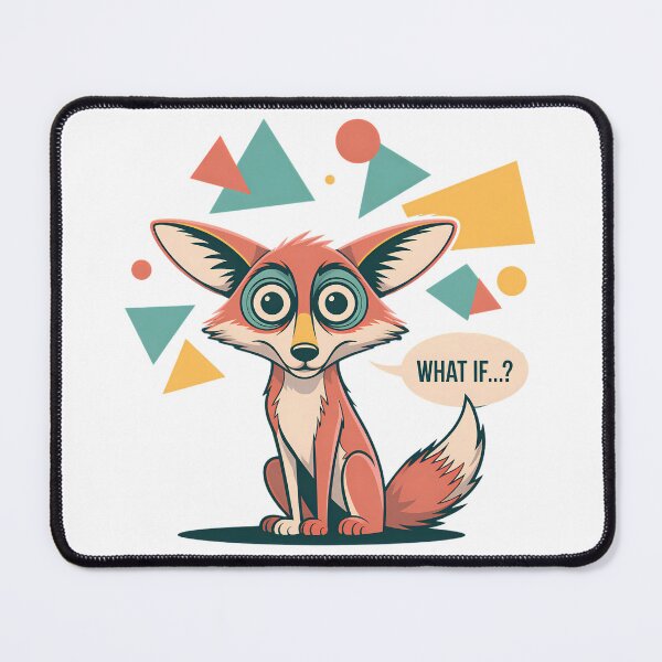 Item preview, Thinking Red Fox With Big Eyes Abstract Composition designed and sold by SurrealArtSzysz.
