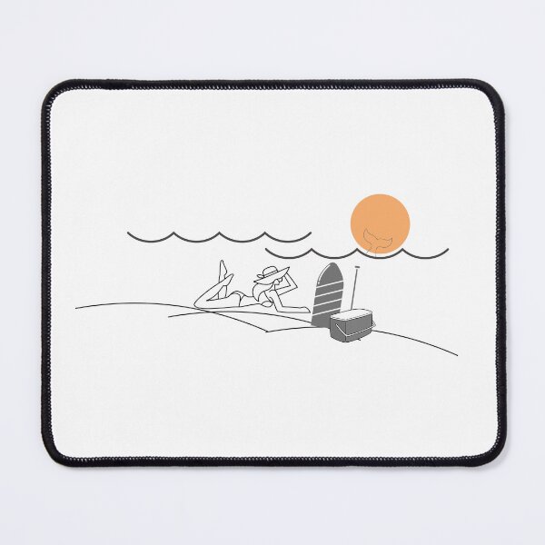 Item preview, Minimalist Sunbather and Paddleboard Line Art designed and sold by bobparduephoto.