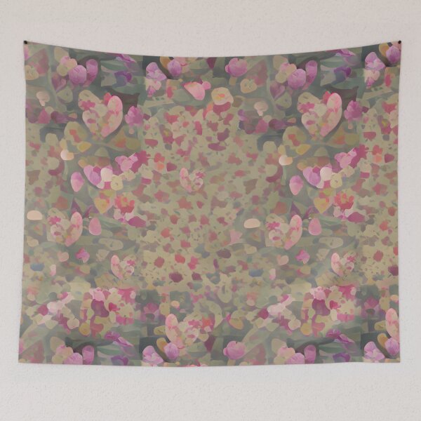 Artikelvorschau, Camo Herzen in Rosa und Olivgrün entworfen und verkauft von CarrollGene.