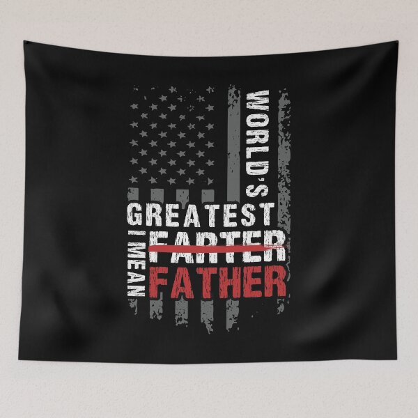 Item preview, World's Greatest Farter I Mean Father's Day American USA flag Dad Birthday Gift 2025 designed and sold by JUSTBEELEGANT.