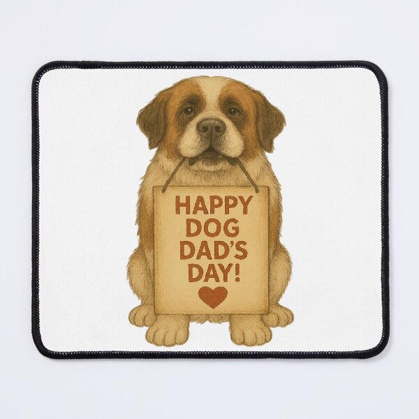 Item preview, Saint Bernard Love – Happy Dog Dad’s Day Watercolor Design designed and sold by AbstractAnom.