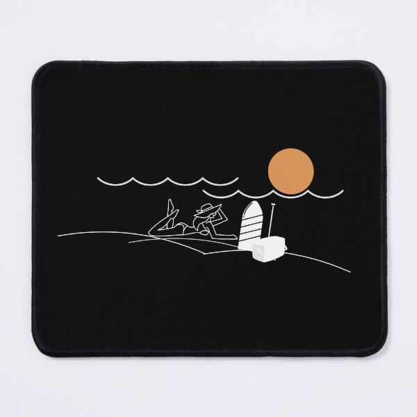 Item preview, Minimalist Sunbather and Paddleboard Line Art designed and sold by bobparduephoto.