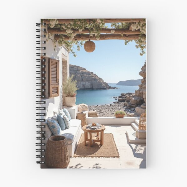 Item preview, Coastal Serenity: Mediterranean House by the Sea Journal designed and sold by AlexeyevZurga.
