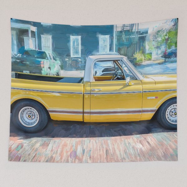 Item preview, 1971 Yellow Chevy Pickup Cheyenne C10 X157 designed and sold by RichFrancoCars.