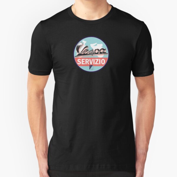 Vespa Servizio logo - 1960 Piaggio Retro Slim Fit T-Shirt