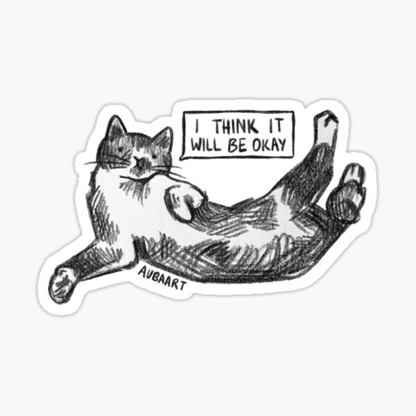 Positive Energy Cat Sticker