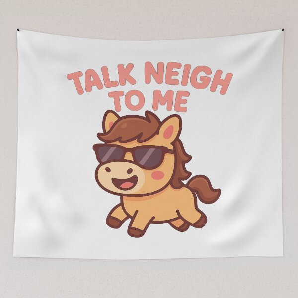 Item preview, alk Neigh To Me – Cute Kawaii Horse Pun designed and sold by Punimalsart.