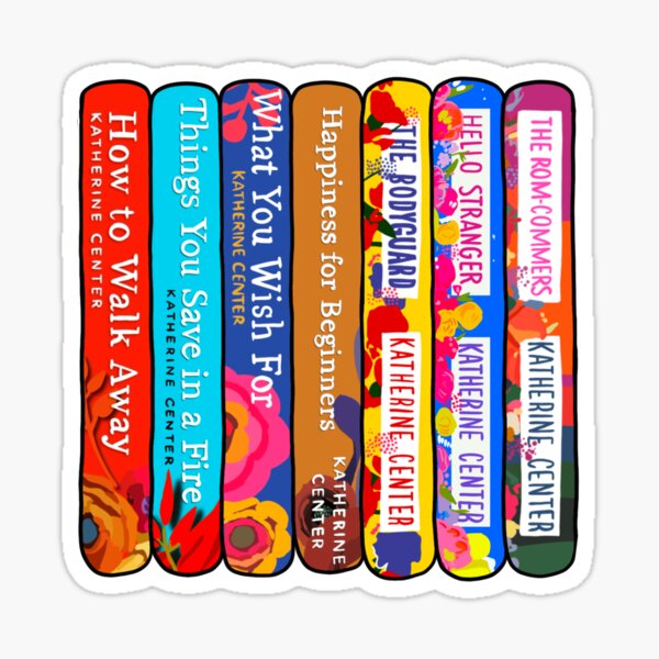 Item preview, Katherine Center Book Stack – Colorful Book Lover Illustration designed and sold by molliehendrick.