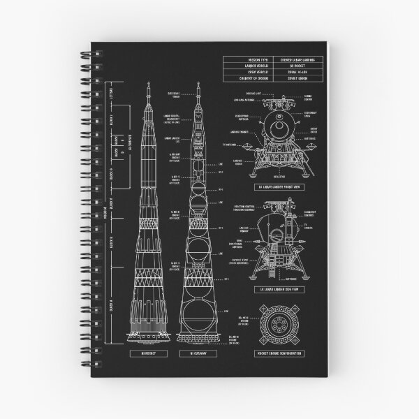 Item preview, N1 / L3 Soviet Lunar Program (White Stencil - No Background) Vertical designed and sold by BGALAXY.