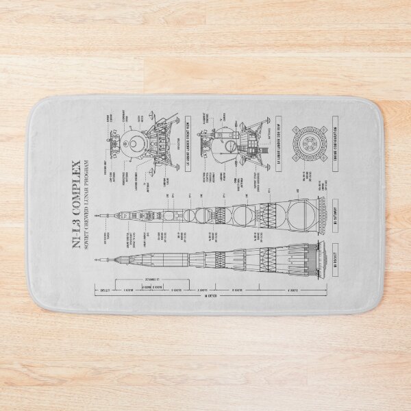 Item preview, N1 / L3 Soviet Lunar Program (White Stencil - No Background) Vertical designed and sold by BGALAXY.