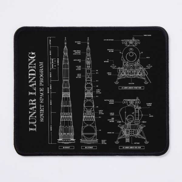 Item preview, N1 / L3 Soviet Lunar Program (White Stencil - No Background) Vertical designed and sold by BGALAXY.