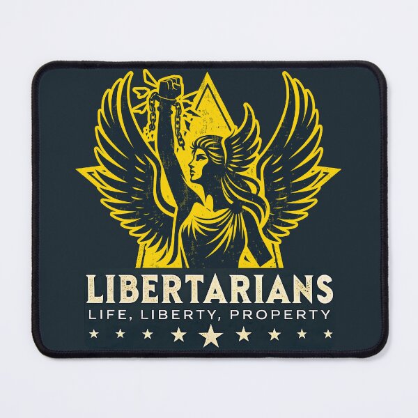 Item preview, Libertarian Sticker – Angel Breaking Chains | Life Liberty Property | Pro Freedom Anarcho-Capitalists & Minarchists designed and sold by EdGraphy.