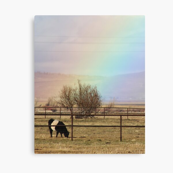 Item preview, HAPPY COW eating under a rainbow! designed and sold by TheresaMaeCox.