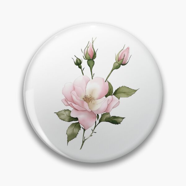 Item preview, Pink wild rose sticker designed and sold by P&U Fabric.