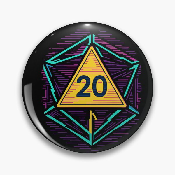 Item preview, CyberCrit Glitchcore D20 | Neon Dice Dreamscape designed and sold by Timegraf.
