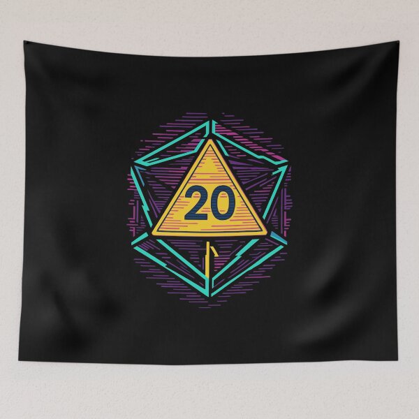 Item preview, CyberCrit Glitchcore D20 | Neon Dice Dreamscape designed and sold by Timegraf.
