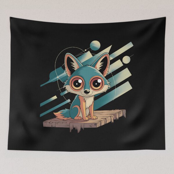 Item preview, Coyote In An Abstract World Cosmic Prairie Wolf designed and sold by SurrealArtSzysz.
