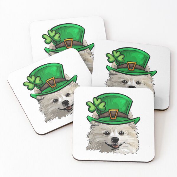 Item preview, Funny St Patricks Day American Eskimo Dog designed and sold by whyitsme.