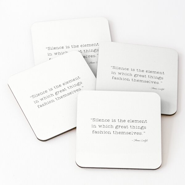 Item preview, A Quote about Silence by Thomas Carlyle designed and sold by Poemit.