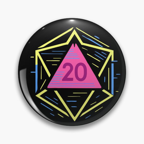 Item preview, CyberCrit Glitchcore D20 | Neon Dice Dreamscape designed and sold by Timegraf.