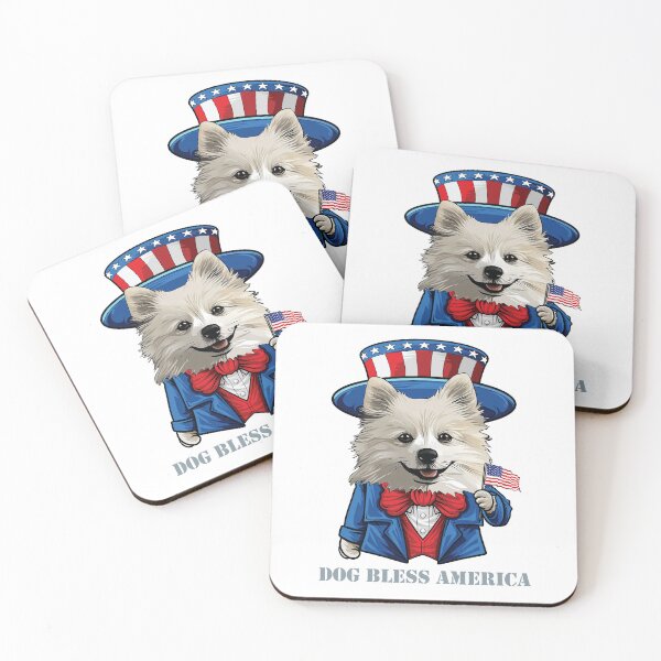 Item preview, Funny 4th of July American Eskimo Dog Bless America designed and sold by whyitsme.