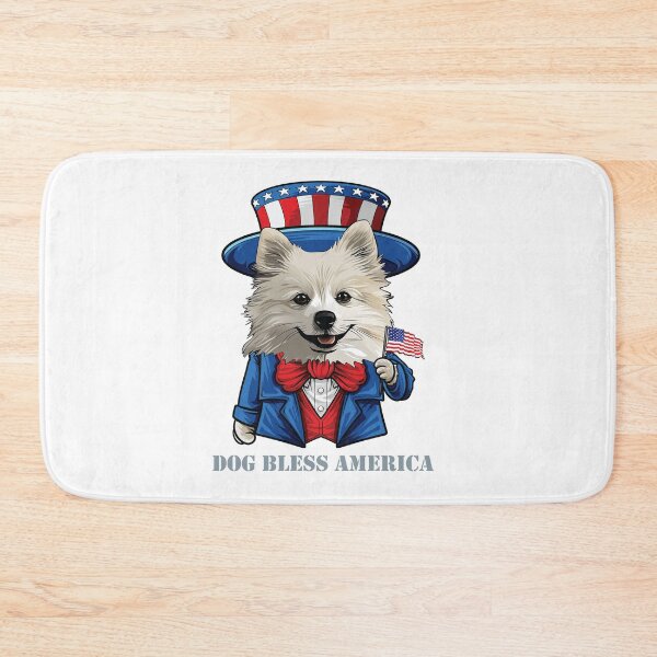 Item preview, Funny 4th of July American Eskimo Dog Bless America designed and sold by whyitsme.