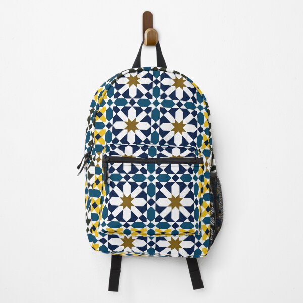 Item preview, White Flowers – Minimal Geometric Floral Pattern with Islamic Art Influence designed and sold by Tarjiart.