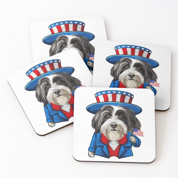 Item preview, Funny 4th of July Bearded Collie Dog designed and sold by whyitsme.