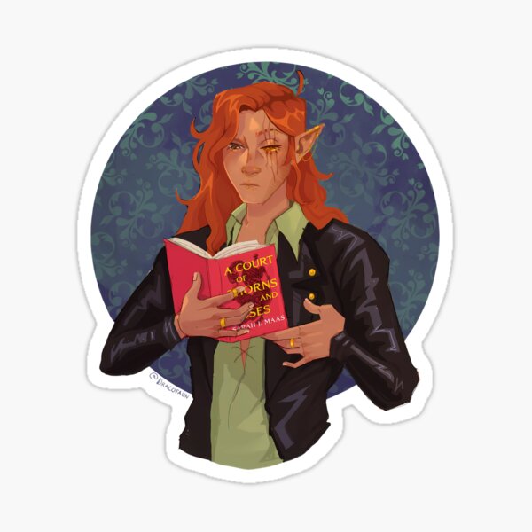 Item preview, Lucien reading ACOTAR designed and sold by ACourtofLucien.