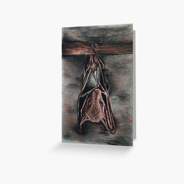 Item preview, Charcoal Hanging Bat designed and sold by RLawrenceArt.