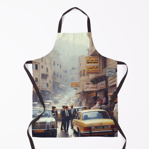 Item preview, 1980s Amman City Center – AI Colorful Artwork of a Bustling Urban Scene for Clothing and Accessories for City Lovers designed and sold by knalpot-design.