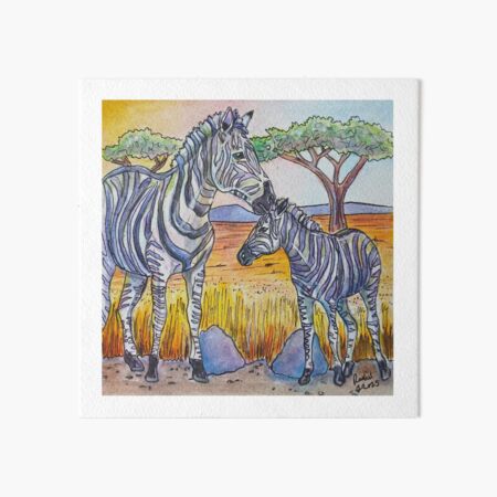 Artikel-Vorschau von Mama Zebra und Baby, designt und verkauft von RLawrenceArt.