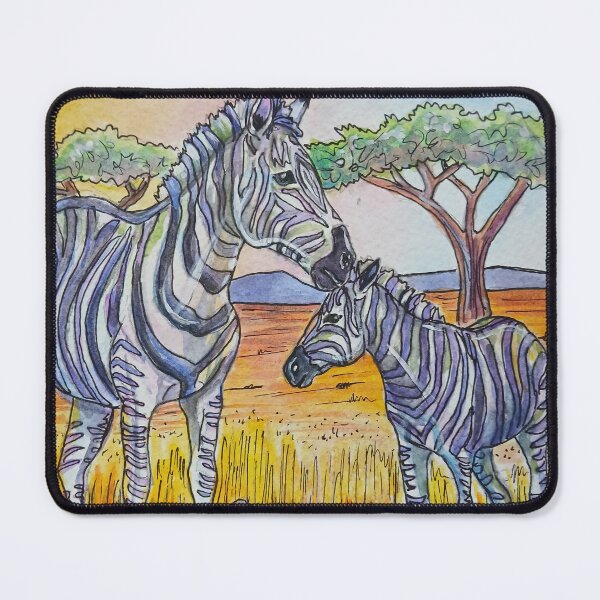 Item preview, Mamma Zebra and Baby designed and sold by RLawrenceArt.