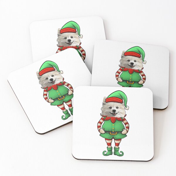 Item preview, Funny Christmas Elf American Eskimo Dog designed and sold by whyitsme.