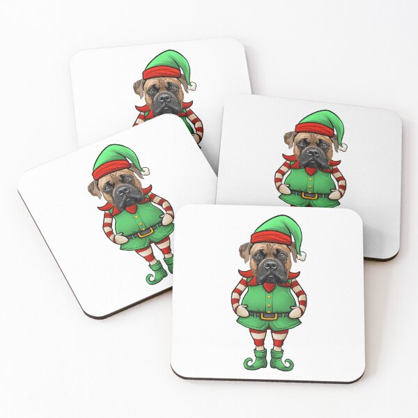 Item preview, Funny Christmas Elf Boerboel Dog designed and sold by whyitsme.