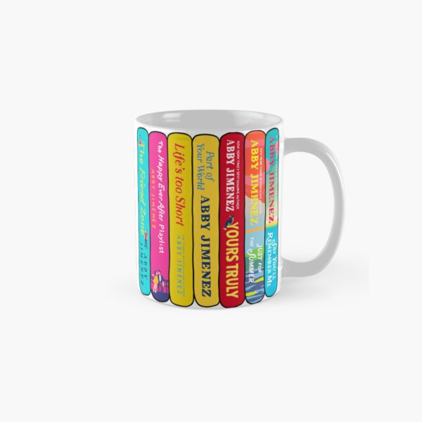 Artikel-Vorschau von Abby Jimenez Book Stack – Illustrierte Liebesroman-Buchrücken für Buchliebhaber, designt und verkauft von molliehendrick.