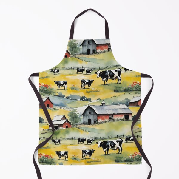 Item preview, Jersey Cows And Classic Red Barns Farm Scene designed and sold by CarrollGene.